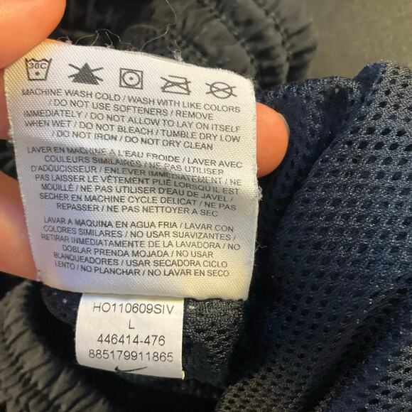 Nike Navy Blue Insulated Wide Leg Pull On Performance Wear Athletic Pants Size L - Picture 5 of 8